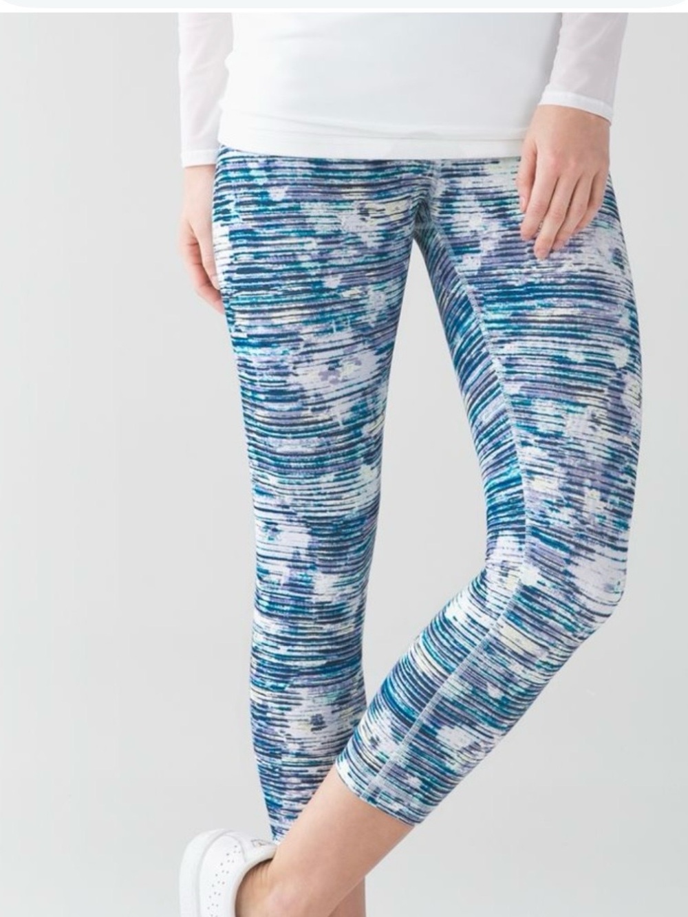 Lululemon Wunder Under Crop (Hi-Rise) Blurry Belle Multi sz 6